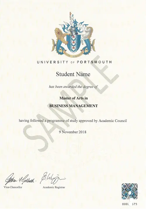 Sample-certificate-buisness-management-online-portsmouth