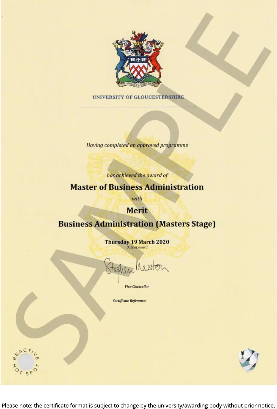 Sample-certificate-online-mba-gloucestershire