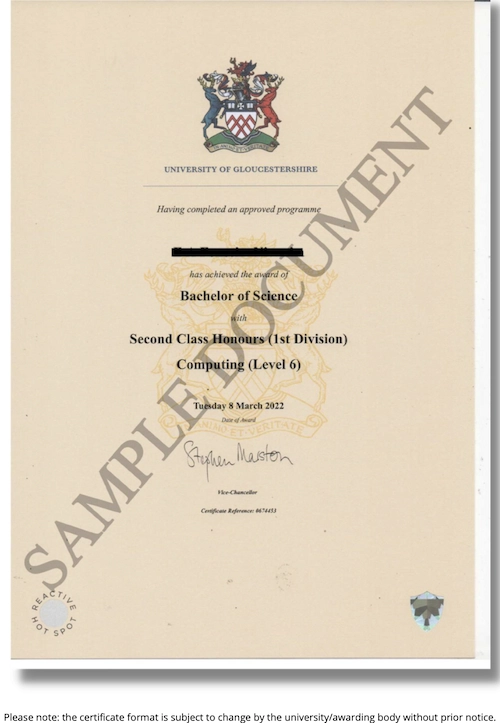 sample-certificate-bsc-hons-computing-gloucestershire